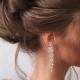 Crystal Bridal Earrings Chandelier Earrings Swarovski Crystal Earrings Crystal drop Earrings Rose Gold Bridal Jewelry Silver bridal earrings