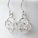 Sterling silver Celtic earrings, celtic knot earrings, dangly earrings, Irish celtic cross jewelry, dainty Welsh anniversary gift, uk