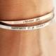 Personalized Stacking Bracelet / Layering Bracelet / Personalized Bracelet / Engraved Cuff / Custom Engraving / Gift for Her - Skinny ECB