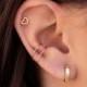 Heart-shaped stud mini earrings