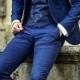 Men Blue Suits Slim fit Summer Suit Party Wear 3 Piece Suit, Business Suit, One Button Bespoke