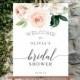 Printed Bridal Shower Welcome Sign - Bridal Shower Decor - Welcome Sign for Bridal Shower - Wedding Shower Sign - Floral - Blushing Blooms