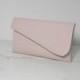 Set of  simple pastel pink bridesmaid clutches 