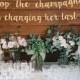 Pop the champagne she is changing her last name bachelorette banner bachelorette party decoration bubbly bar banner mimosa bar banner