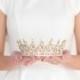 Jeweled Crown, Cake topper, Princess Crown, White Rhinestone Tiara