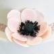 Blush Pink Anemone Sugar Flower Wedding Cake Topper