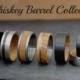 Whiskey Barrel Ring Collection, Mens Wedding Band Wood Inlay Ring - Tungsten Wood Wedding Band, Mens Ring, Unique Whiskey Ring Wood Ring Men