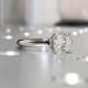 Round Cut Solitaire Engagement Ring Solid 14k/ 18k Gold, Moissanite Wedding Ring, Platinum Moissanite Engagement Ring By Braverman