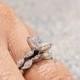 Emerald cut Moissanite engagement ring set vintage rose gold engagement ring women marquise Diamond wedding Bridal gift for her