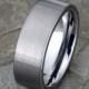 Tungsten Wedding Band, Mens Brushed tungsten Band, 8mm, Free Laser Engraving, His,Hers, Ring, Anniversary Ring, Mens Tungsten Ring,