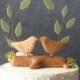 Sage Green Wedding Topper, Wooden Cake Topper, Sage Wedding Topper, Love Bird Topper with Wedding Cake Decor Green