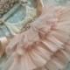 Pink/ peach blush  Flower girl dress,  Lace top,Baby  toddler dress,tulle tutu flower girl dress, holiday dress