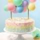 Pastel Rainbow Mini Balloon Cake Topper Kit 