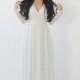 Long sleeves Ivory wedding dress with pockets #1269