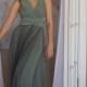 Sage green bridesmaid dress with tulle skirt, Sage green infinity dress, moss green infinity dress, sage green convertible dress, sage green