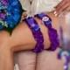 Wedding garter Purple weddings Plus size wedding garter Turquoise and purple wedding Personalized garters Purple wedding colors Purple