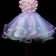 Elegant Tulle Girls Party Dress Flower 2-14Y Girl Princess Dress For Wedding Gown Kids Dresses for Girls Evening Prom Pageant Dress