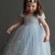 Tulip Light Blue Flower Girl Dress Dresses Ice Outfit Girls Tulle Lace Newborn Princess 1st Birthday Tutu Baby Gown Photoshoot Infant Formal