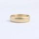 Mens or Womens Rounded Wedding Band in Ethical Matte Gold 14ct yellow ethical gold 5mm