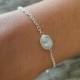 Moonstone bracelet - Silver Beaded Bracelet - Sterling Silver Bracelet - Dainty Silver Bracelet for Women Bracelets - Silver-dainty bracelet