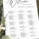 Alphabetical seating chart, Wedding Seating Chart Template, Table Arrangement, Seating Plan, seating chart 3 sizes templett, SCA-09