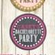 Printable / Bachelorette Party Envelope Seals or Stickers / "Pink Gold" or "Pink Chalkboard" collection