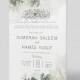 8. Islamic wedding INVITATION Green Foliage, PERSONALISED, affordable, Elegant Muslim Design