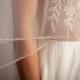 Beaded wedding veil, blusher veil comb, fingertip veil, pearl veil