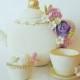 Tea party cake topper, tea party baby shower, tea party bridal shower, Tea party decoration, tea pot and tea cup set, Garden baby shower