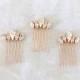 Small Rose Gold Hair Comb for Wedding, Bridesmaid gift, Comb, dainty crystal bridal comb, HAYLEY