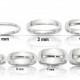 REAL Comfort Fit 14K Solid White Gold 2mm 3mm 4mm 5mm 6mm 8mm Men's and Women's Wedding Band Midi Thumb Toe Ring Sizes 4-14. Solid 14k Gold