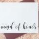 Maid of Honor Thank You Cards - Wedding Thank You Cards - Bridesmaid - Flower Girl - Matron of Honor EL217