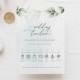 LAYLA - Greenery Wedding Timeline Template, Boho Eucalyptus Wedding Timeline, Instant Download Printable, Gold Watercolour Wedding timeline