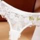 Custom Gifts for her Bride Panties - Lace Wedding Underwear Bridal Shower Gift Bachelorette Gift Personalized with Name Honeymoon Gift