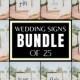 Wedding Signs Bundle, 25 SIGNS BUNDLE, Wedding Table Signs, Wedding Decor, Signature Cocktail Sign, Covid Wedding, Cards and Gifts Sign, BL1