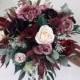 Wedding bouquet, Dusty rose Bridal Bouquet, bridal bouquet burgundy, Burgundy Wedding Flowers, bouquet wedding burgundy