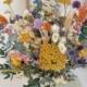 Dried Eucalyptus & Wildflower Bridal Bouquet / Billy Balls Bouquet / Boho Bride Spring Flowers