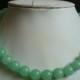 JADE NECKLACE- 10mm light green jade bead necklace / bracelet