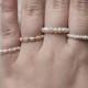 LA PERLA - Real freshwater pearl ring, Echter Süßwasserperlenring auf hartem Draht gefertigt, winziger echter Perlenring, minimalist, elegan