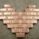 Brick Wall Necklace in Copper and Sterling Silver- Love Jewelry- Industrial Jewelry- Pink Heart- Valentine's Day Gift- Valentine Jewelry