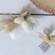 Dried flower hair clip hair slide bridal hair accessories pampas grass preserved ruscus wedding hair comb