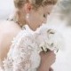 Motifs de fleurs magnifiques brodé Manches longues Robe de mariée Robe de mariage sans dossier ♥