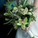 Peacock Feathered Wedding Bouquet ♥ Unique Green Bridal Bouquet 