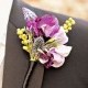 Purple Boutonniere for Groom 