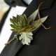 Succulent Boutonniere  for Groom 