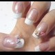 French Bridal Nail Designs ♥3D Ceramic Blossom Rose with Rhinestones for Wedding Nails ♥ Creative and Unique Wedding Nail Art 