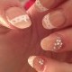 Easy and Beautiful Lace Wedding Nail Art and Design With Rhinestones 