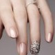 Nail Designs for Brides with Silver Plaited Finger Nail Ring 