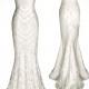 Cap Sleeves Mermaid Wedding Dresses ♥ White Lace Back Wedding Dress