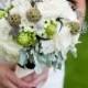 Bouquet de mariage blanc et vert